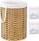 Laundry Hamper Round 19.0 Gal (72 L) Handwoven Rattan Laundry Basket, Large Wicker Laundry Hamper with Removable Laundry Bag Handles 2 Mesh Bags for Bathroom Living Room Natural